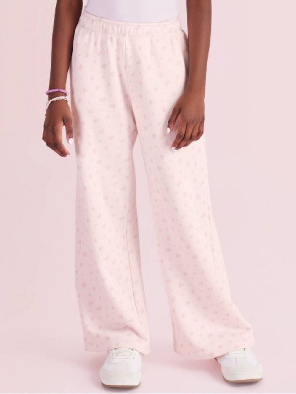 NWT LoveShackFancy x Target Esme blooming heirloom pink Wide Leg Sweatpants-XXL